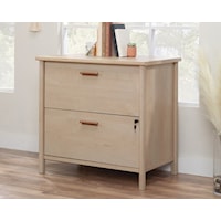 Transitional Two-Drawer Lateral File Cabinet with Locking Drawer