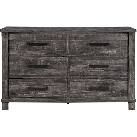 Transitional 6-Drawer Dresser