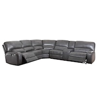 Contemporary Power Reclining Sectional with USB Charging