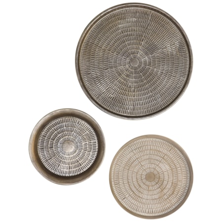 Set Of Three Circle Pans Wall Decor