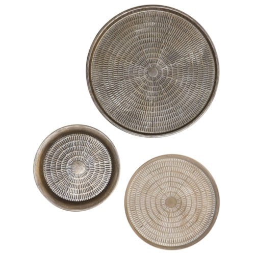 Set Of Three Circle Pans Wall Decor