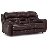 Casual Manual Reclining Sofa with Pillow Armrests