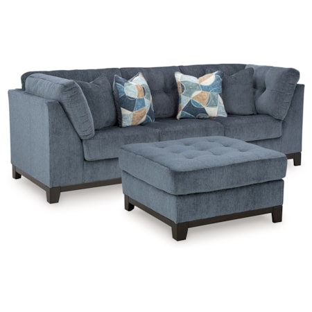 Sofa And Oversized Accent Ottoman