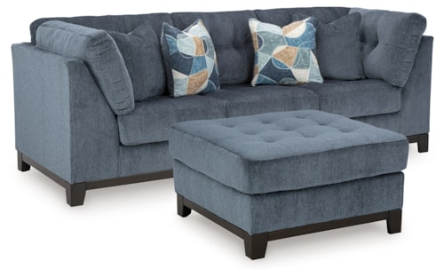 Sofa And Oversized Accent Ottoman
