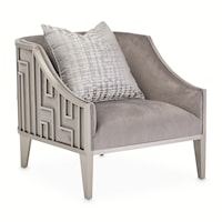 Contemporary Accent Chair with Geometric Frame
