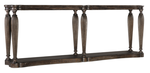 Traditional Narrow Wood  Console Table