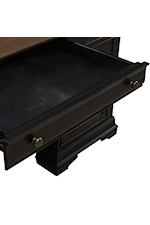 Liberty Furniture Meritage Traditional Executive Desk with Locking File Storage Drawers