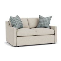 Contemporary Loveseat with Slope Arms