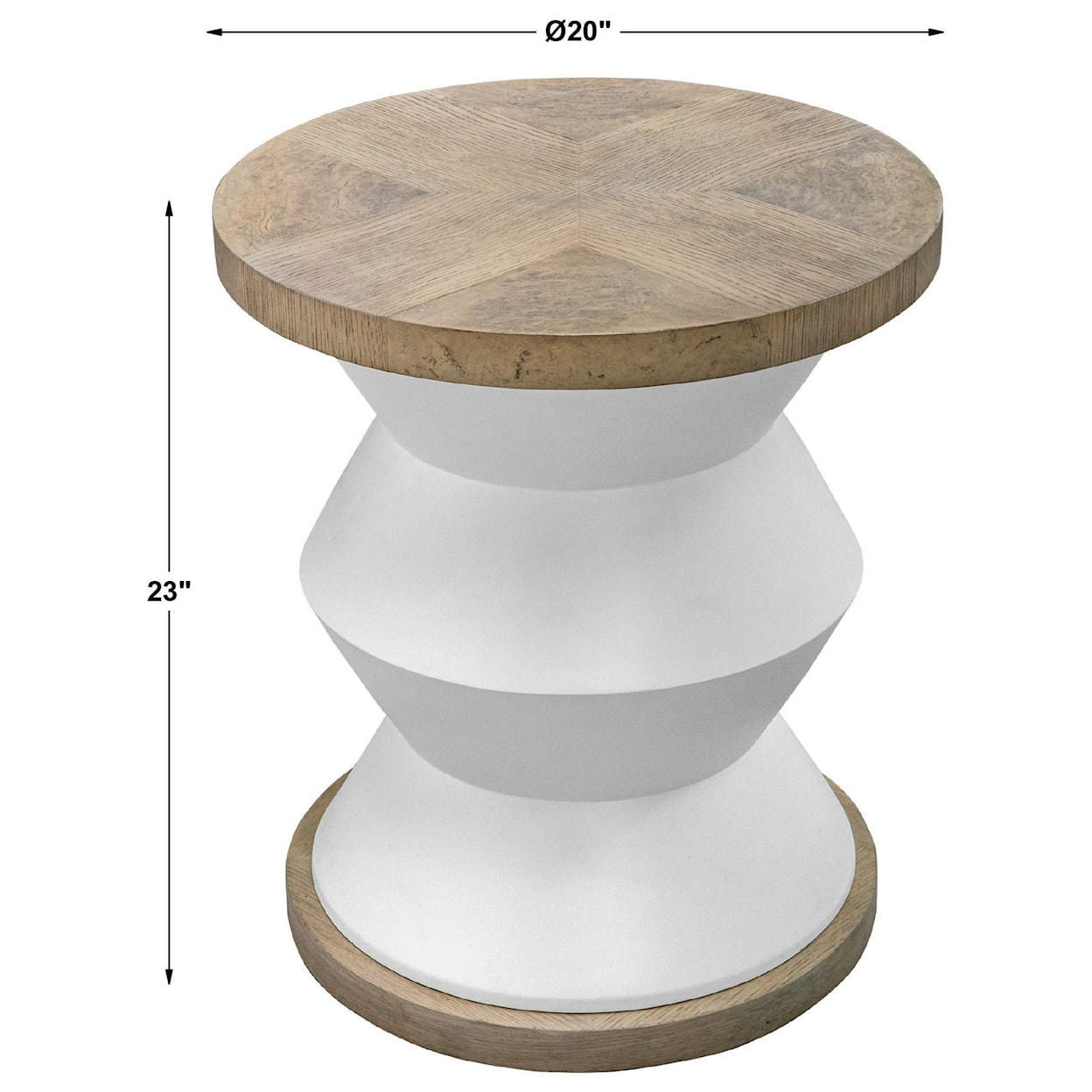 Uttermost Accent Furniture - Occasional Tables Spool Geometric Side Table