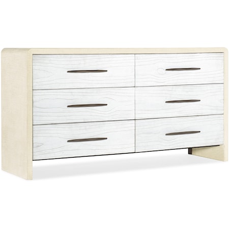 Contemporary 6-Drawer Dresser with Self-Closing Drawers