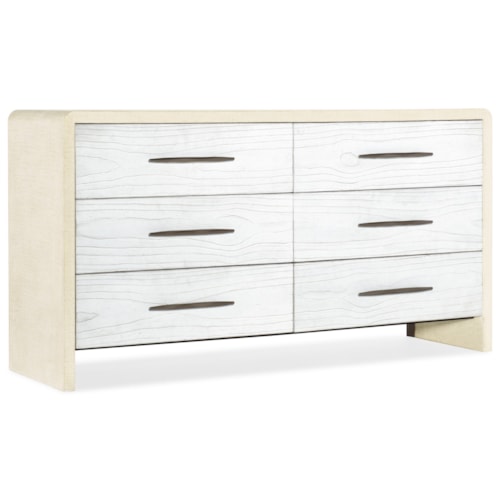 Contemporary 6-Drawer Dresser with Self-Closing Drawers