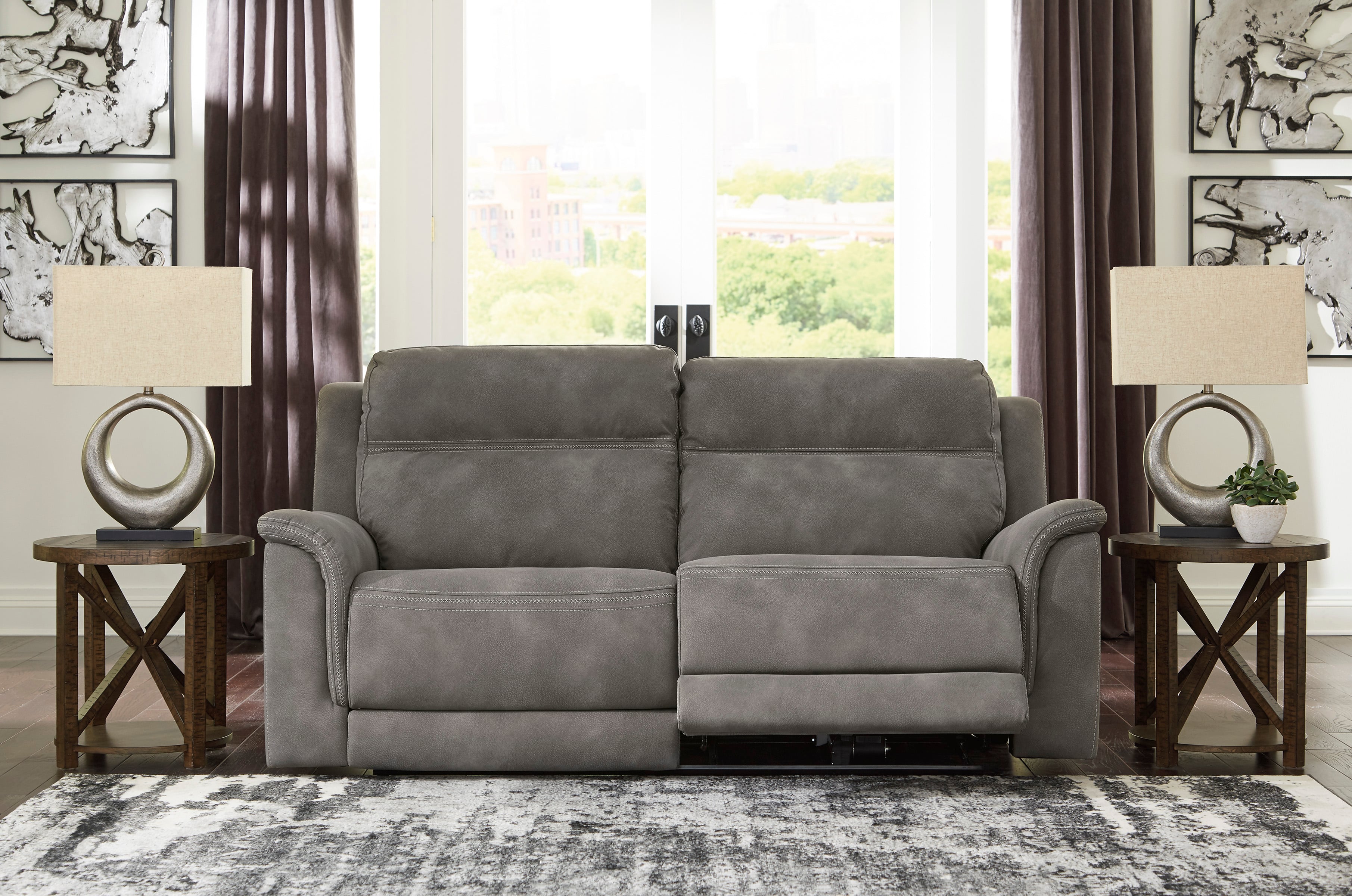 Nexus reclining sofa best sale with heat and massage