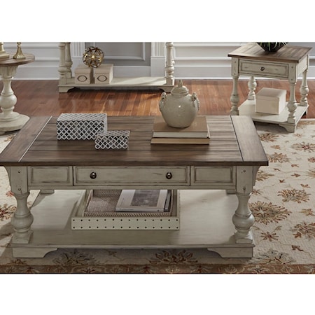 Relaxed Vintage 3-Piece Occasional Table Group