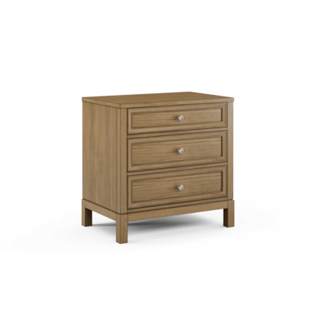 3-Drawer Wide Nightstand