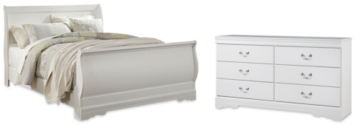 Queen Sleigh Bed And Dresser
