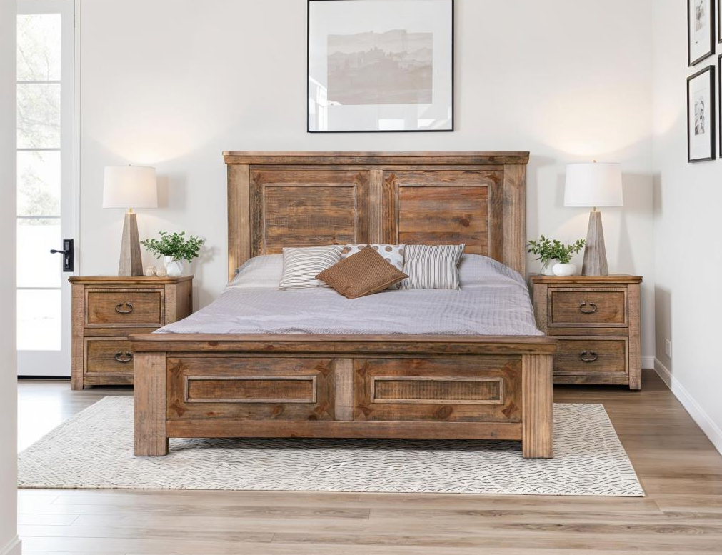International Furniture Direct Montana King Panel Bed
