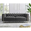 Steve Silver Charlene Velvet Button-Tufted Chesterfield Sofa