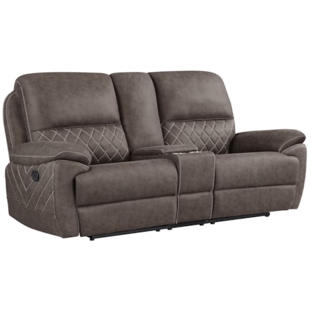 Variel Tufted Motion Loveseat w/ Console
