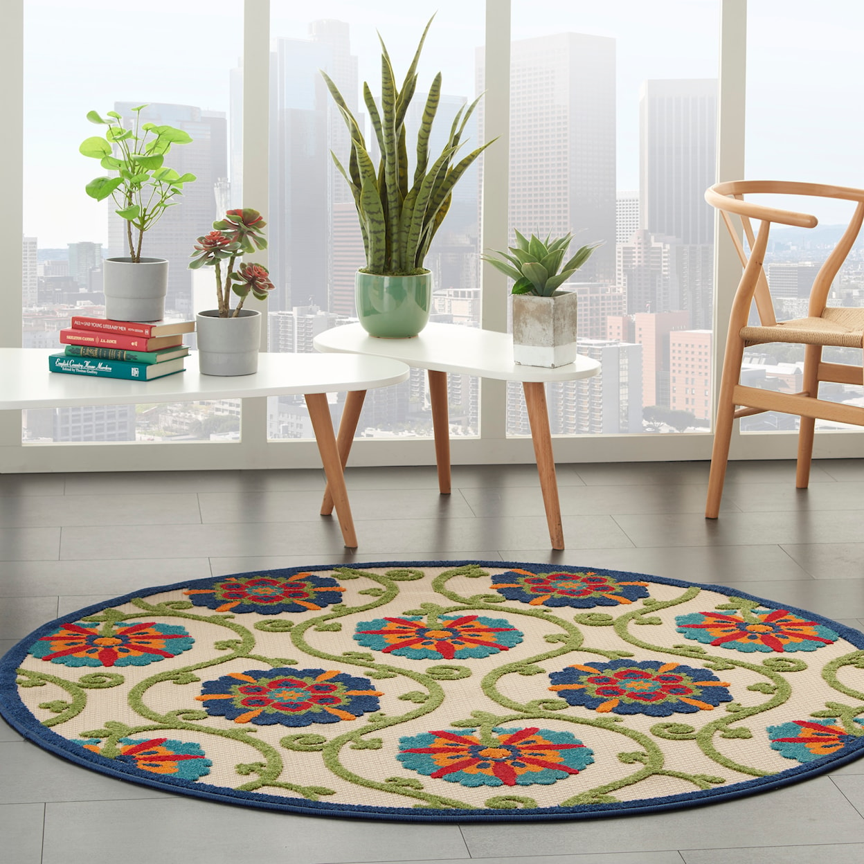 Nourison Aloha 5'3" Round  Rug