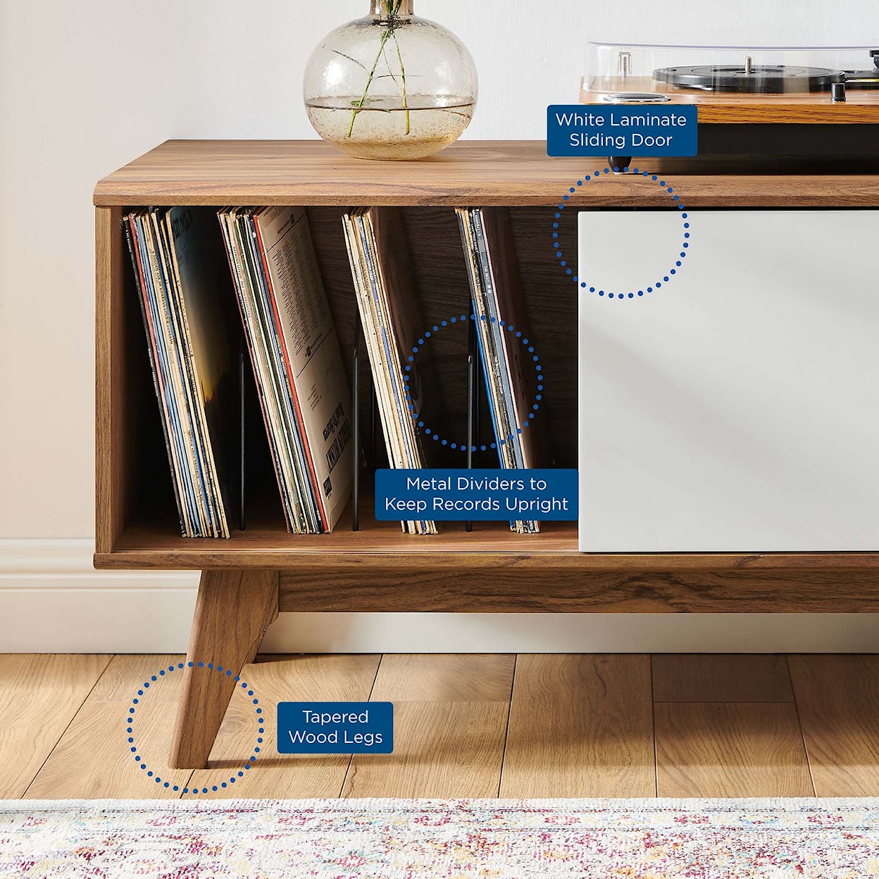 Modway Envision Record Display Stand