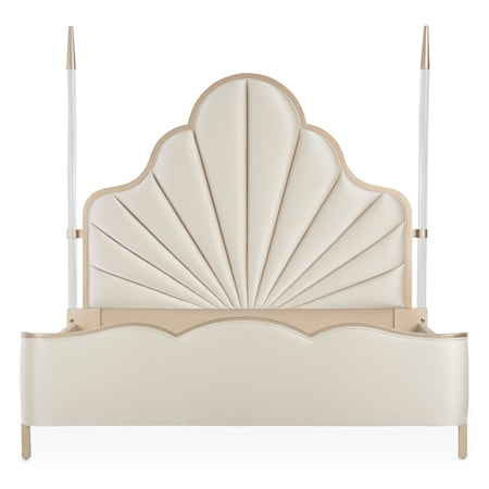 Scalloped Queen Poster Bed