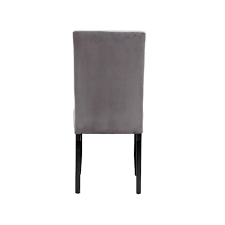 Gray Velvet Side Chair