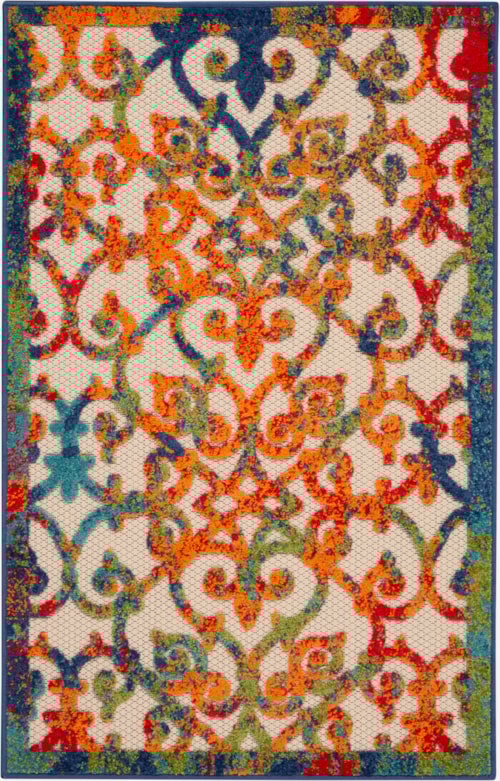 2'8" x 4' Multicolor Rectangle Rug