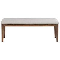 Casual Dining Bench with Upholstered Seat