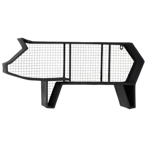 Metal and Mesh Pig Wall Shelf Unit