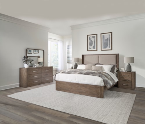 Contemporary 4-Piece Queen Shelter Bedroom Set