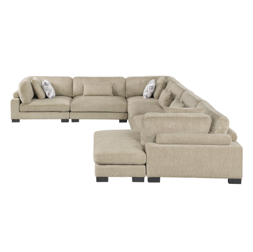 6-Piece Sectional Sofa with Chaise