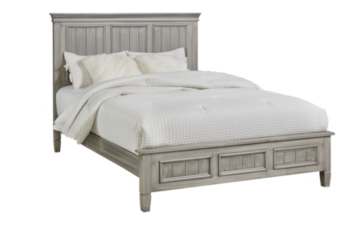 Traditional King Panel Bed with Low Footboard