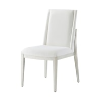 Upholstered Fabric Pine Wood Side Chair