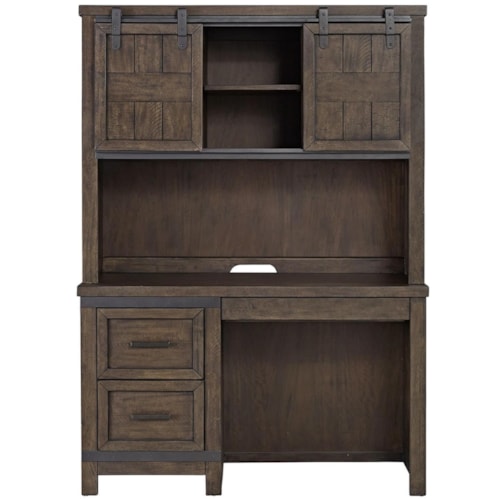 Transitional 2-Drawer Student Desk with Keyboard Tray