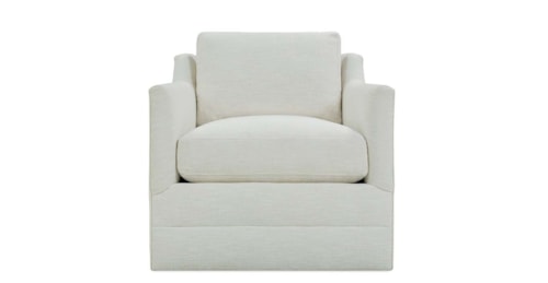 Casual Swivel Chair with Loose Pillow Back