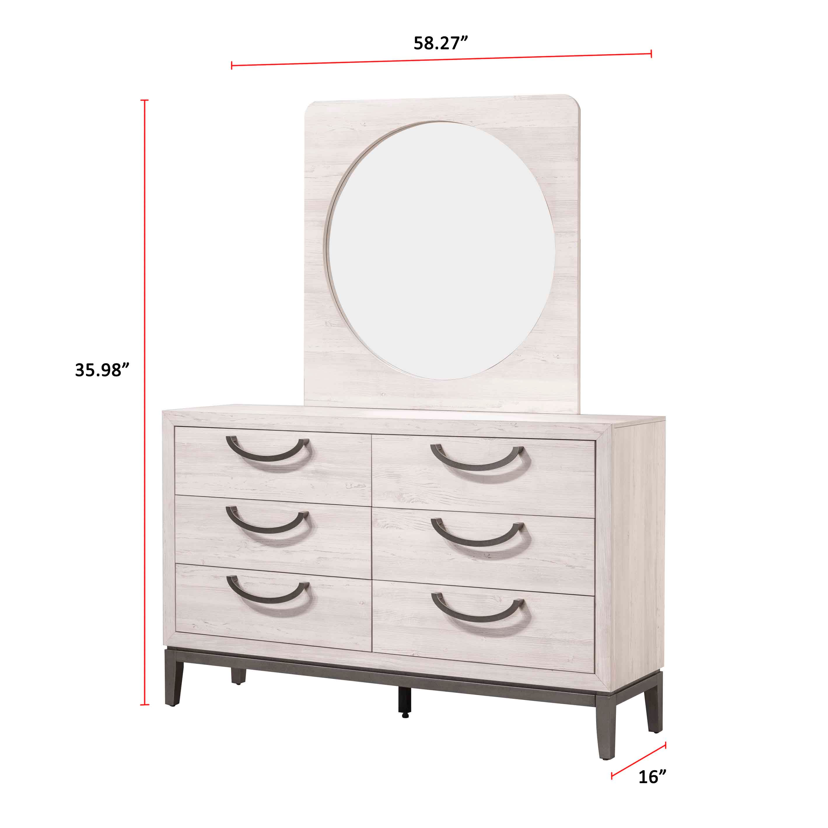 Crown Mark Veda 6-Drawer Dresser