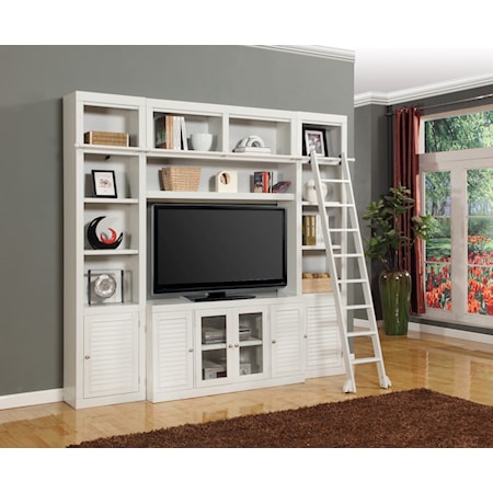 5-Piece Entertainment Center with Bookcase