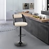 Armen Living Paulo Upholstered Swivel Bar Stool