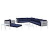 Modway Harmony Outdoor 10-Piece Aluminum Sectional Sofa Set