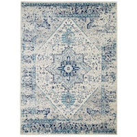 6' x 9' Ivory/Light Blue Rectangle Rug