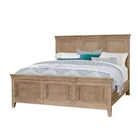 Rustic California King Panel Bed