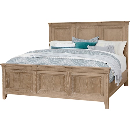 Rustic King Panel Bed