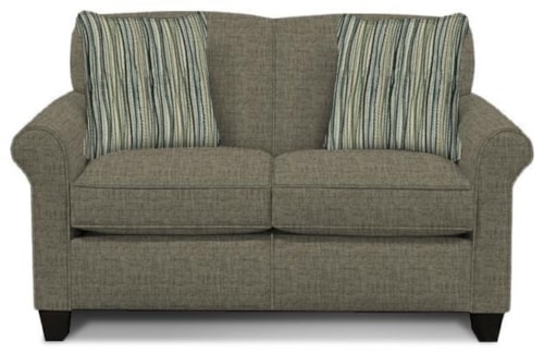 Transitional Twin Sleeper Sofa with Accent Pillows