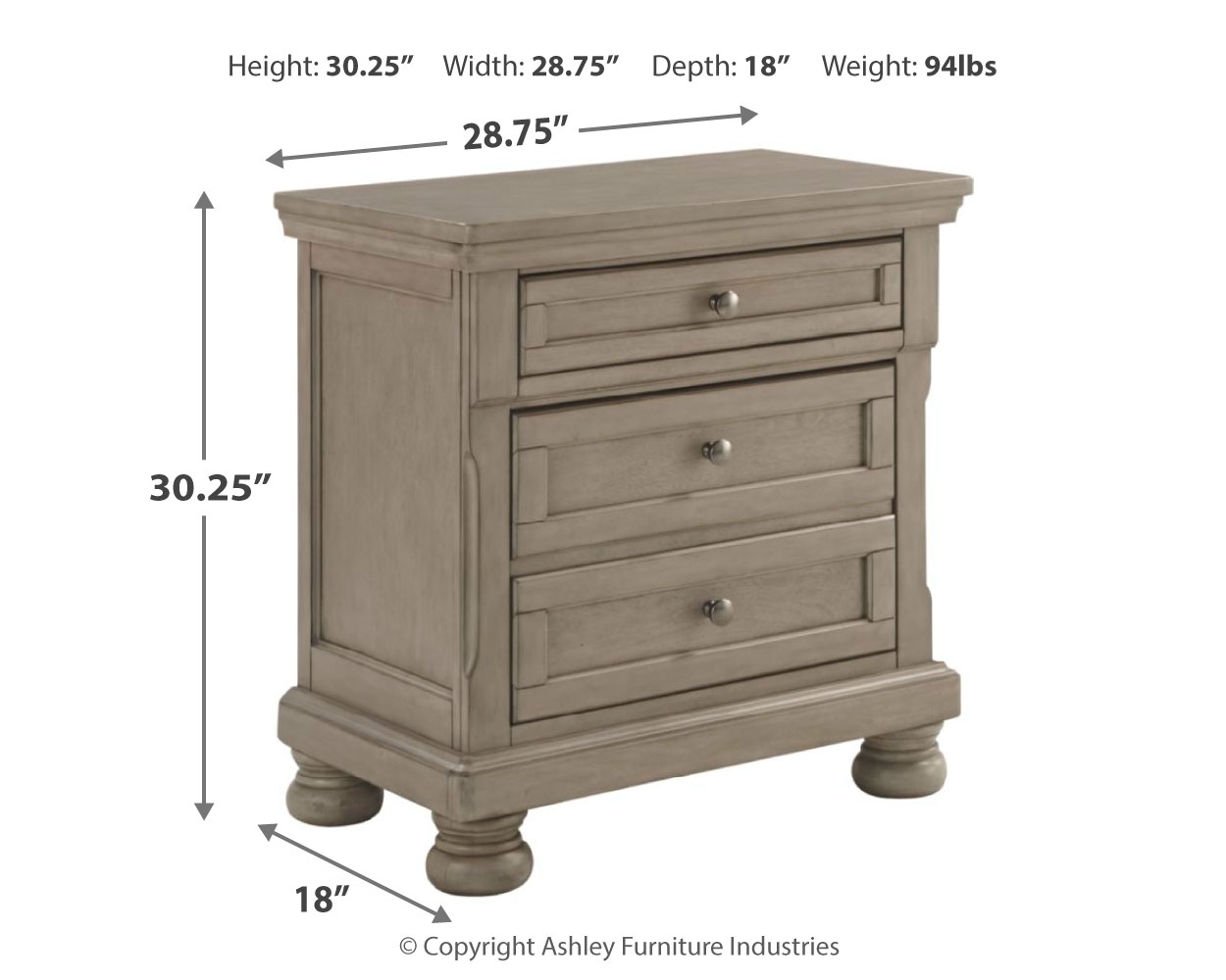 2-Drawer Nightstand