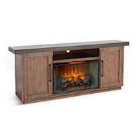 Media Console with Fireplace Insert