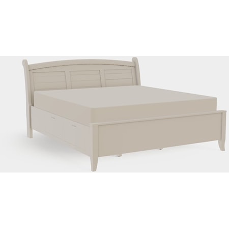 King Arched Left Drawerside Bed