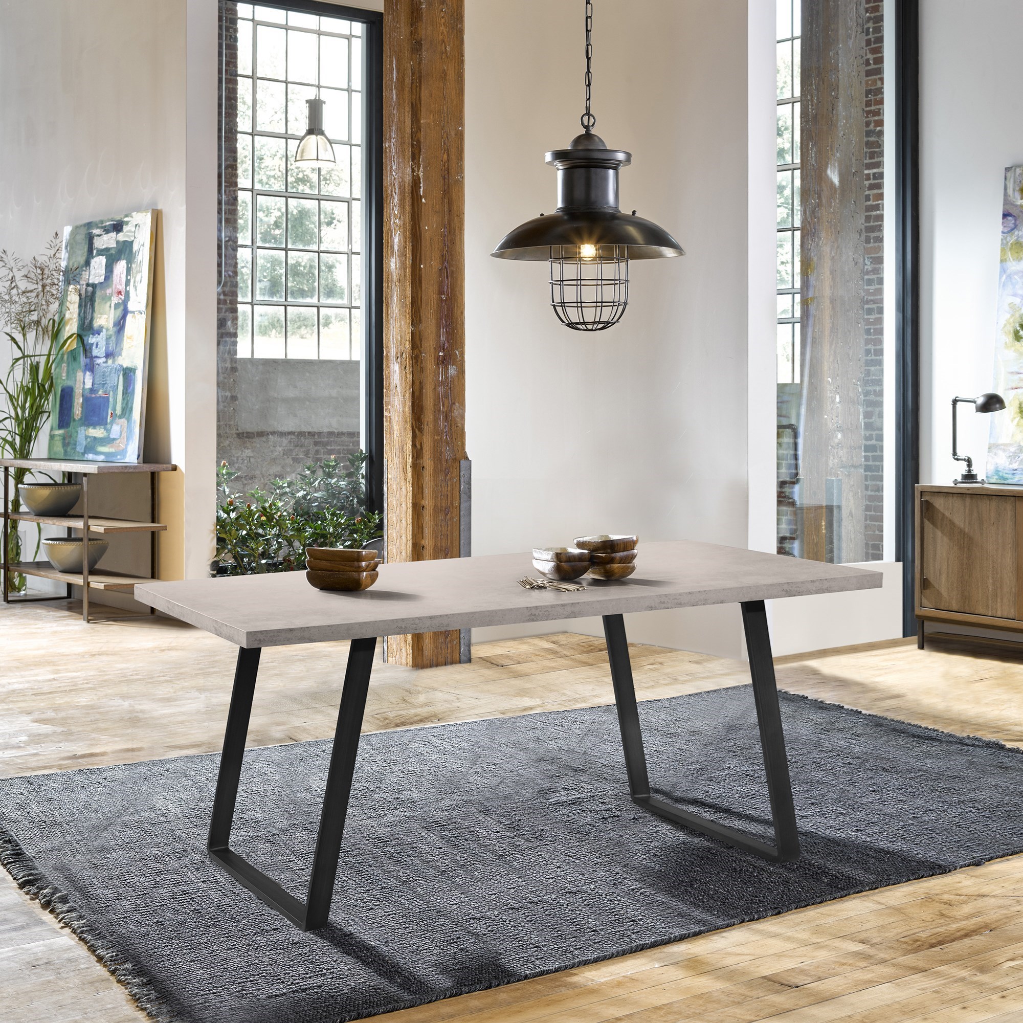Armen Living Coronado 71" Rect. Sled-Base Dining Table