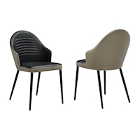 Transitional Upholstered Dining Chair Set of 2