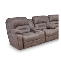 Casual Power Reclining Console Loveseat with Cup-Holders and USB Port