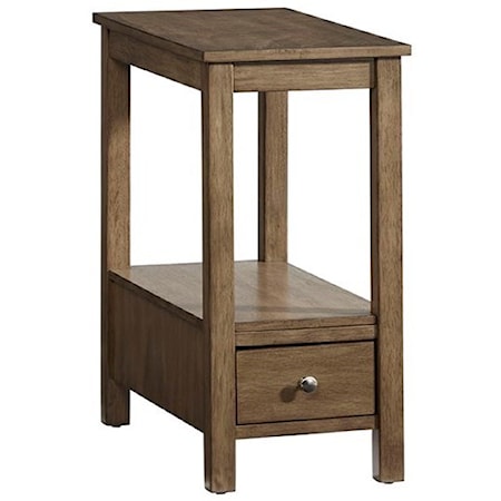 Transitional Chairside Table with Drawer